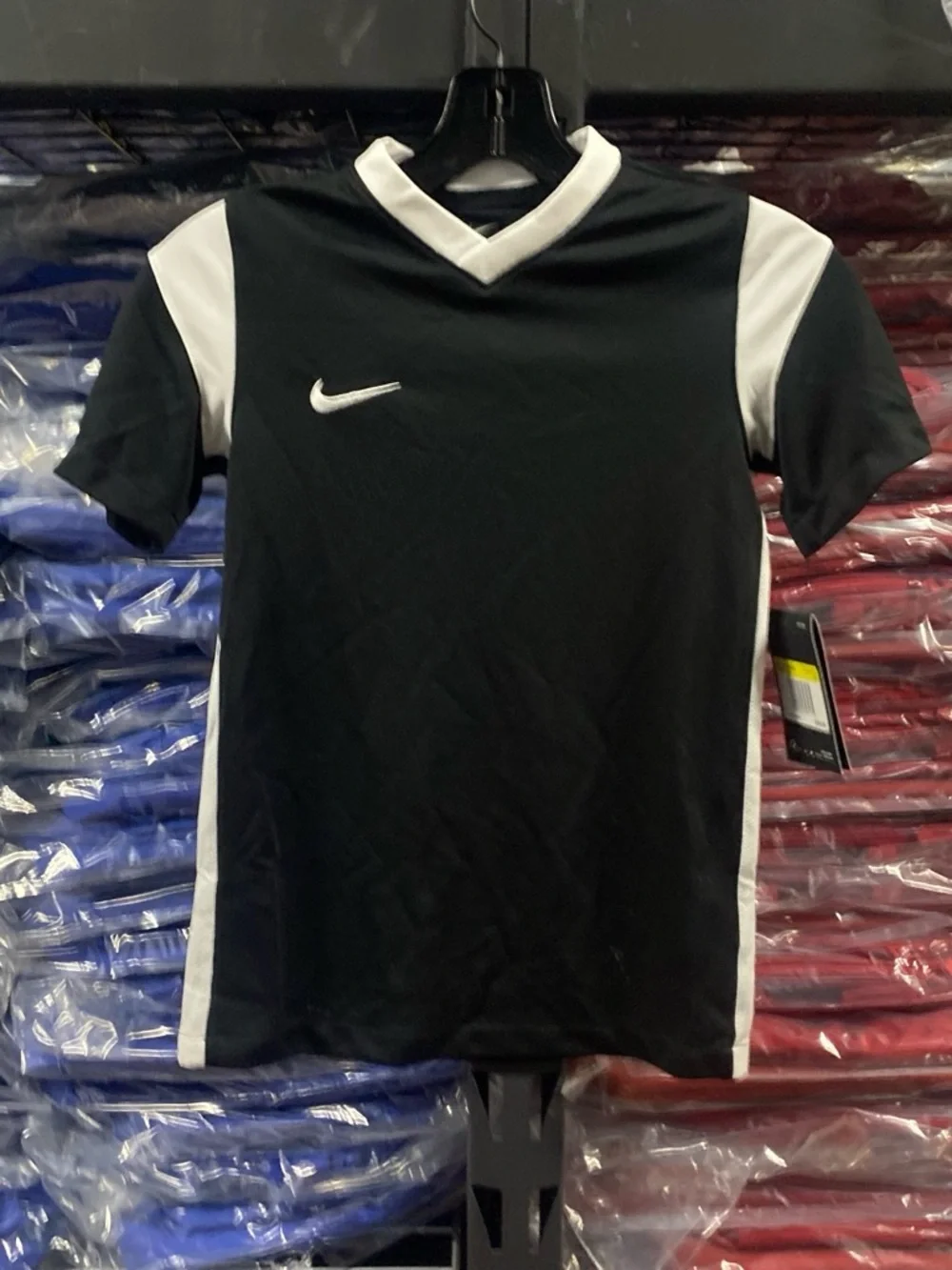 Nike Derby III Soccer Jersey NWT Kids Small Black/White DRI-FIT CW3834-010